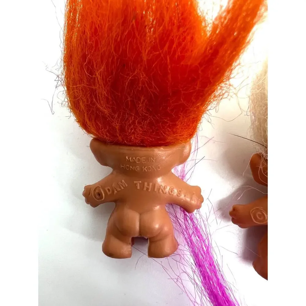Vintage Russ Miniature Lucky Troll Dolls Lot of 5